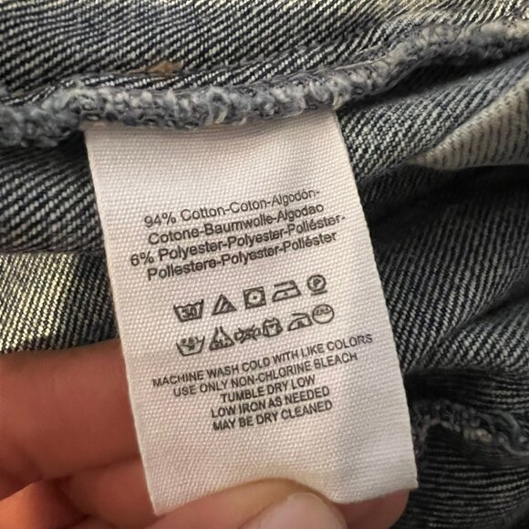 $100 FREE PEOPLE RUMORS DENIM ACID WASH JACKET SIZE M MEDIUM - Picture 4 of 5